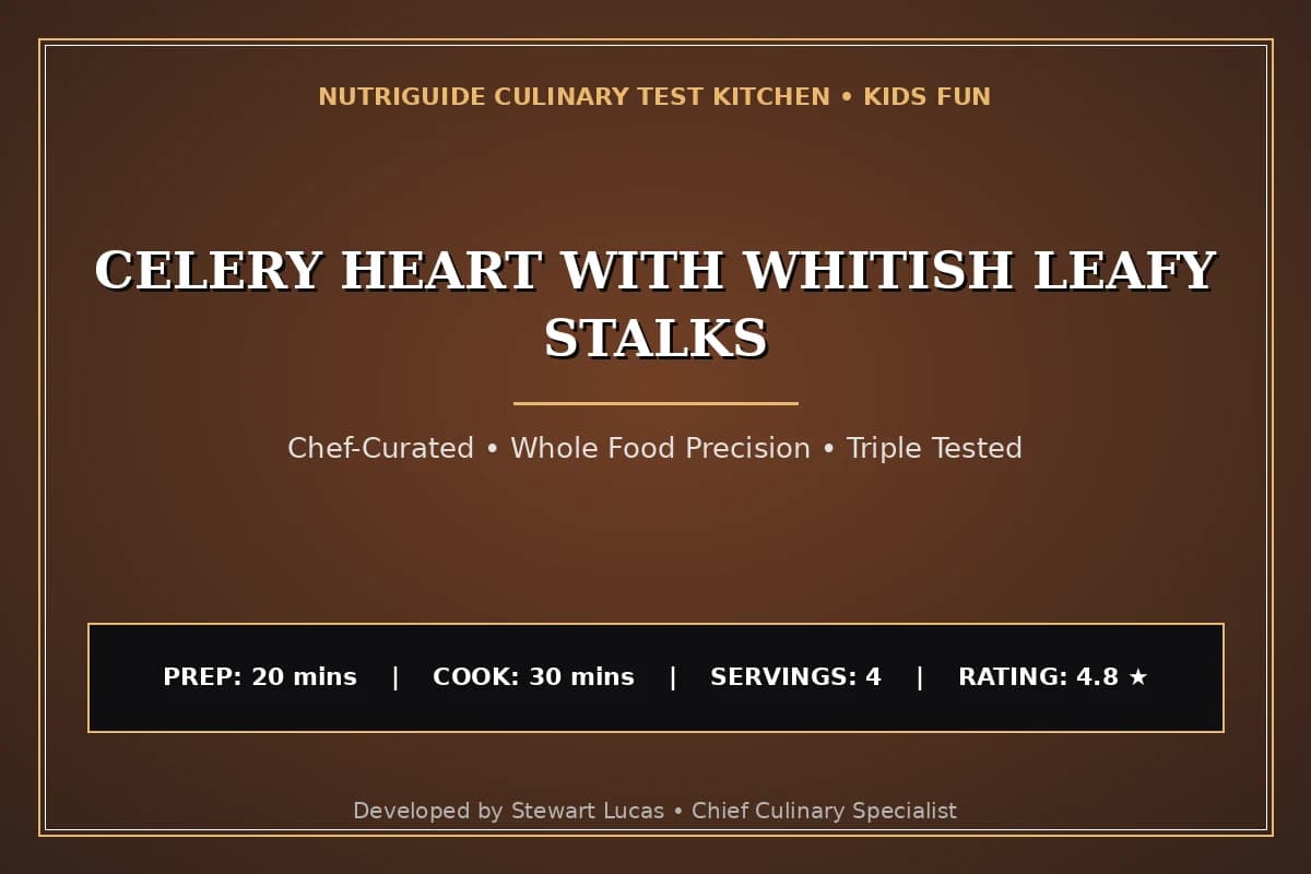 Celery Heart With Whitish Leafy Stalks