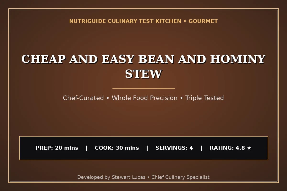 Cheap And Easy Bean And Hominy Stew