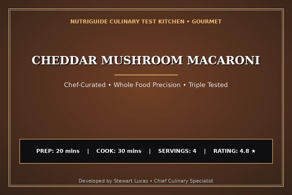 Cheddar Mushroom Macaroni
