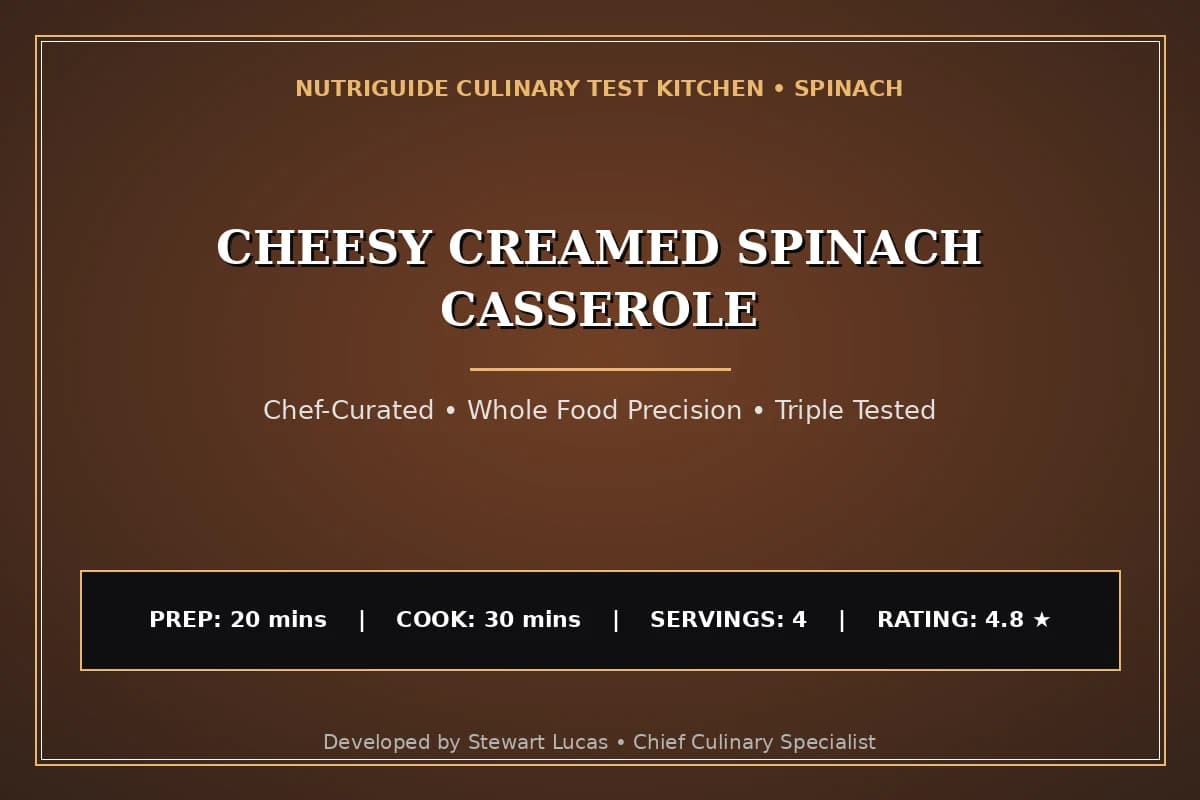 Cheesy Creamed Spinach Casserole