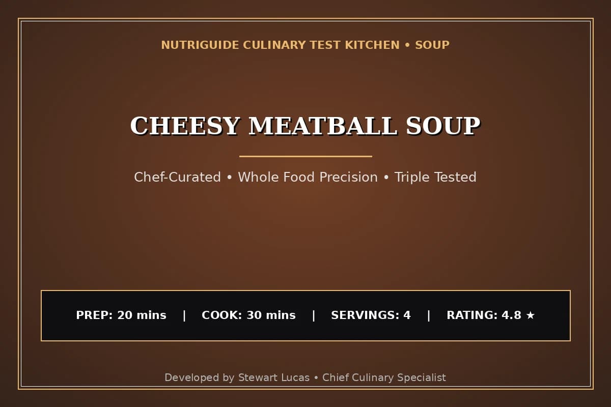 Cheesy Meatball Soup