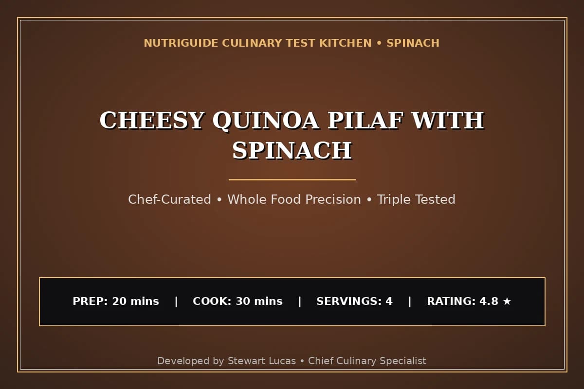 Cheesy Quinoa Pilaf With Spinach