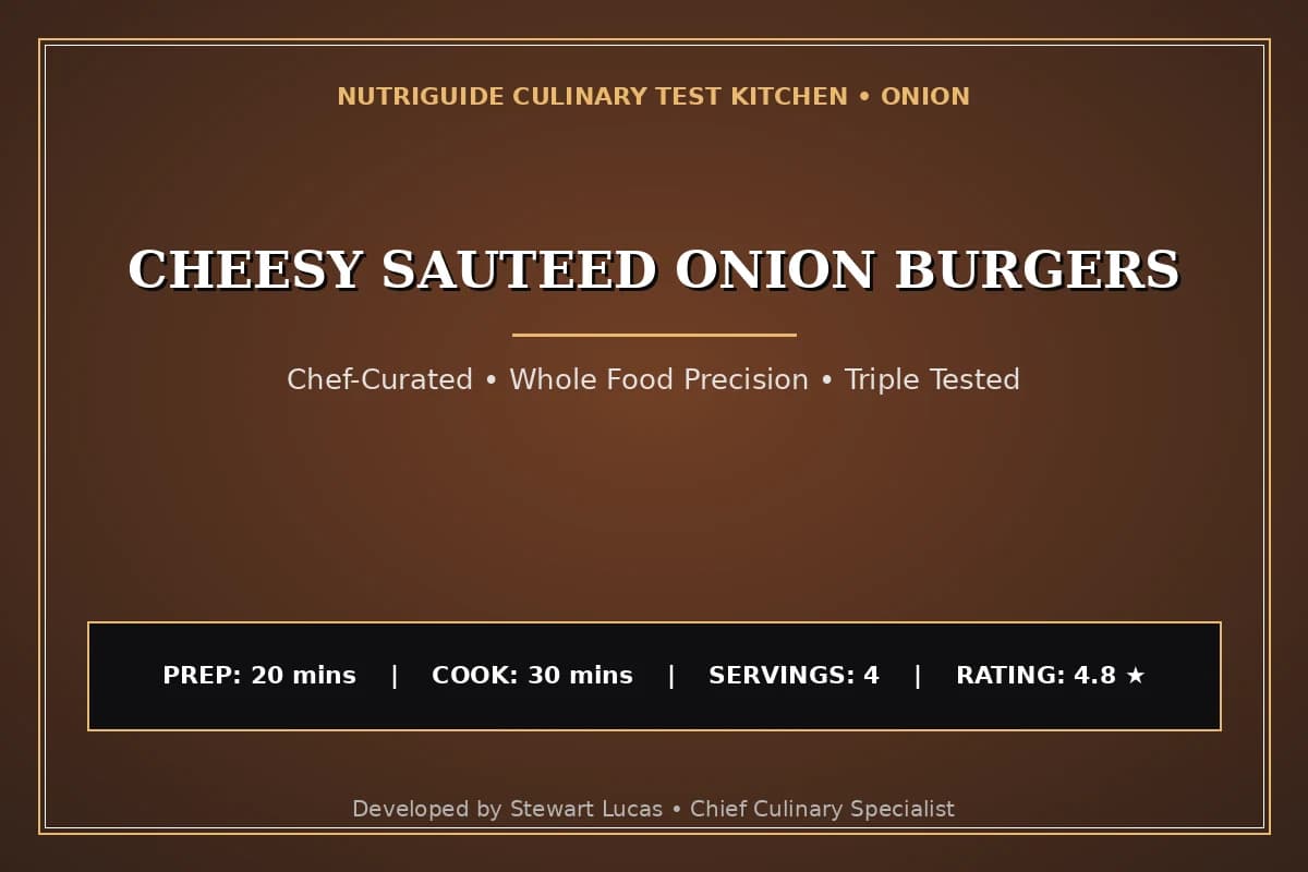 Cheesy Sauteed Onion Burgers