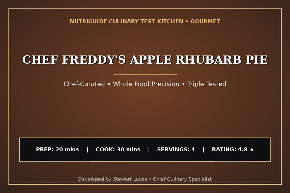 Chef Freddy'S Apple Rhubarb Pie