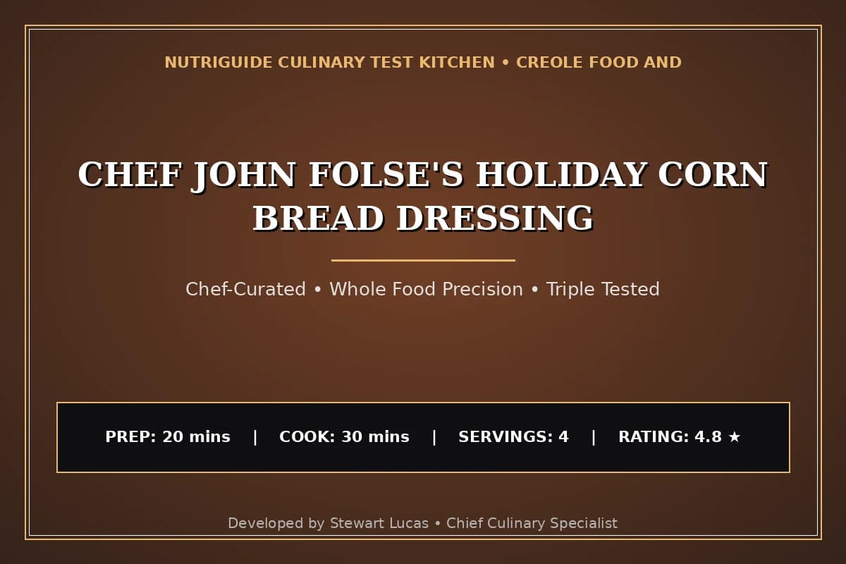 Chef John Folse'S Holiday Corn Bread Dressing