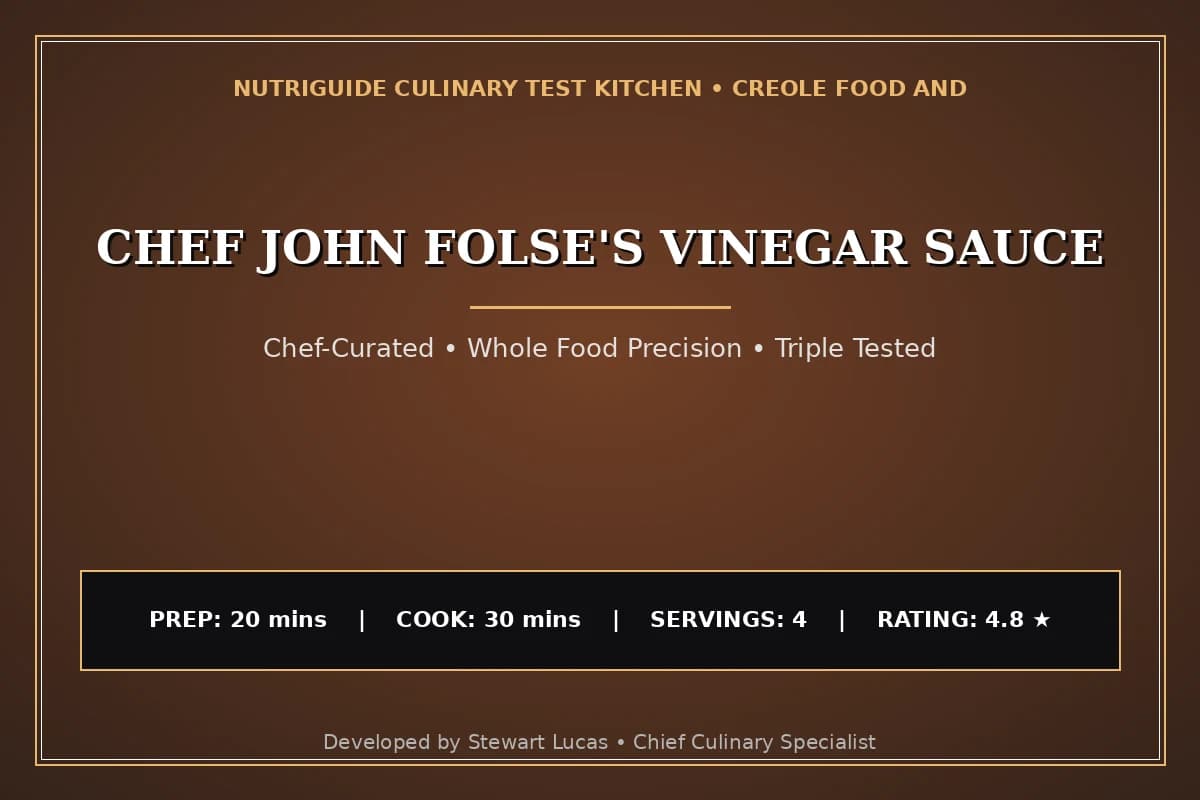 Chef John Folse'S Vinegar Sauce