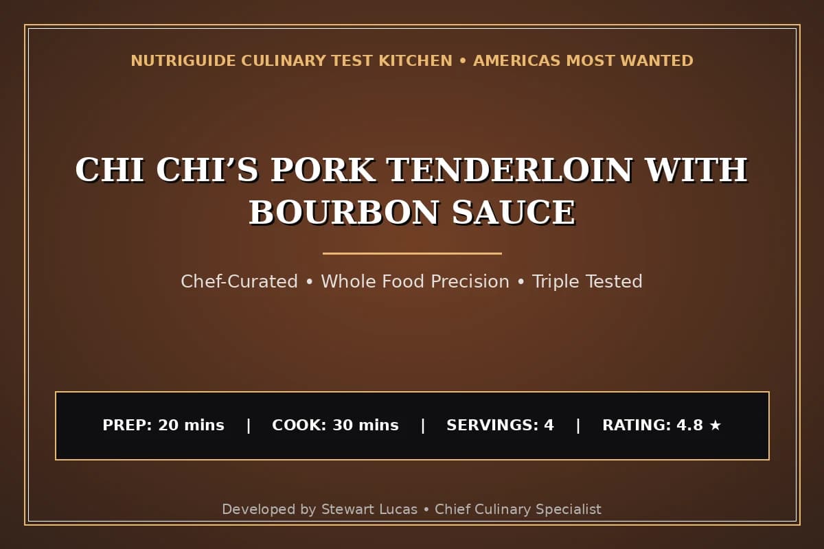 Chi Chi’S Pork Tenderloin With Bourbon Sauce