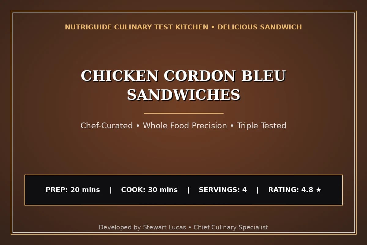 Chicken Cordon Bleu Sandwiches