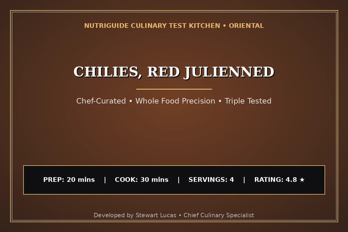 Chilies, Red Julienned