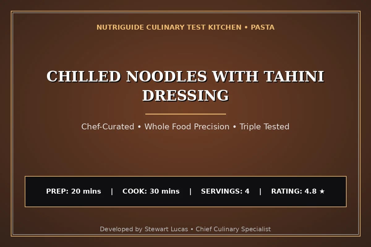 Chilled Noodles With Tahini Dressing