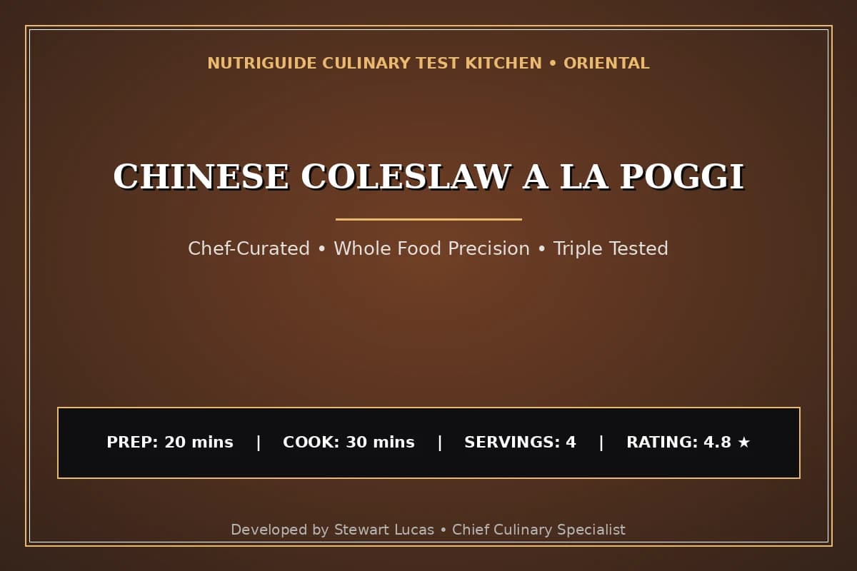 Chinese Coleslaw A La Poggi
