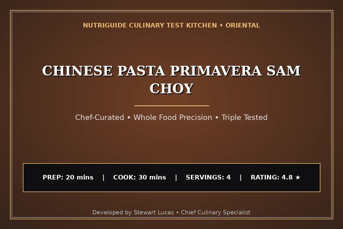 Chinese Pasta Primavera Sam Choy
