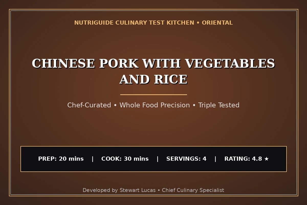 Chinese Pork With Vegetables And Rice