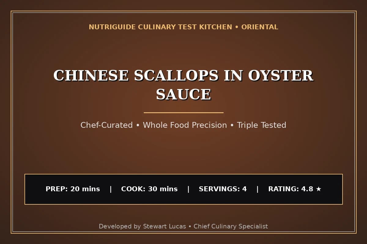Chinese Scallops In Oyster Sauce