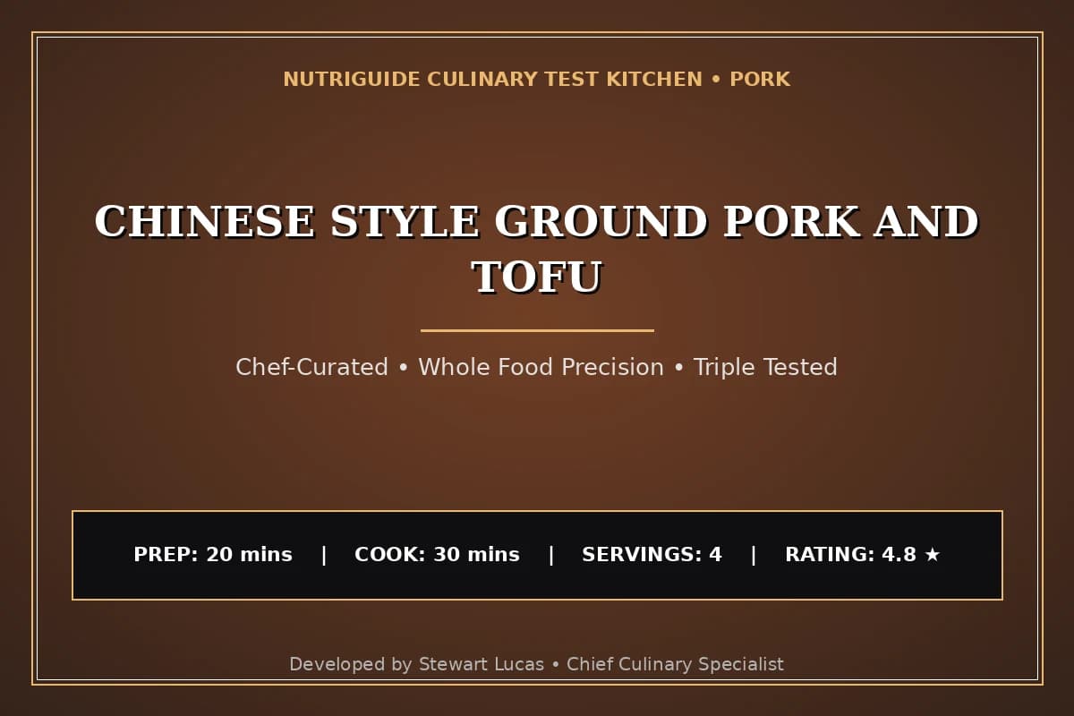 Chinese Style Ground Pork And Tofu
