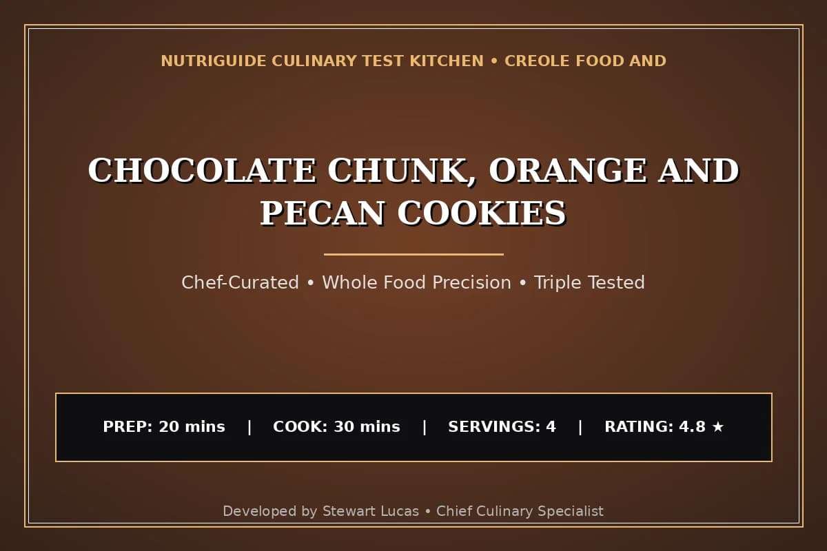 Chocolate Chunk, Orange And Pecan Cookies