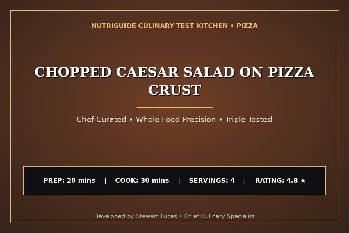 Chopped Caesar Salad On Pizza Crust