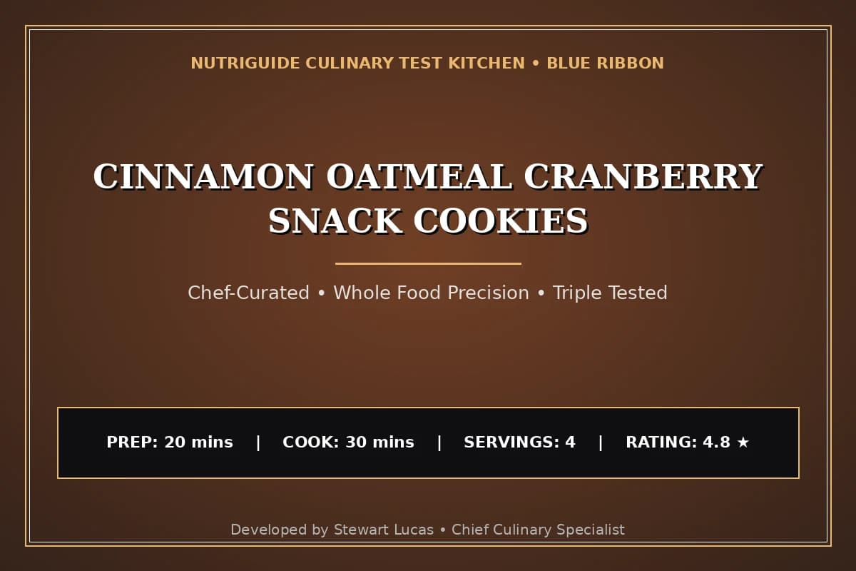 Cinnamon Oatmeal Cranberry Snack Cookies