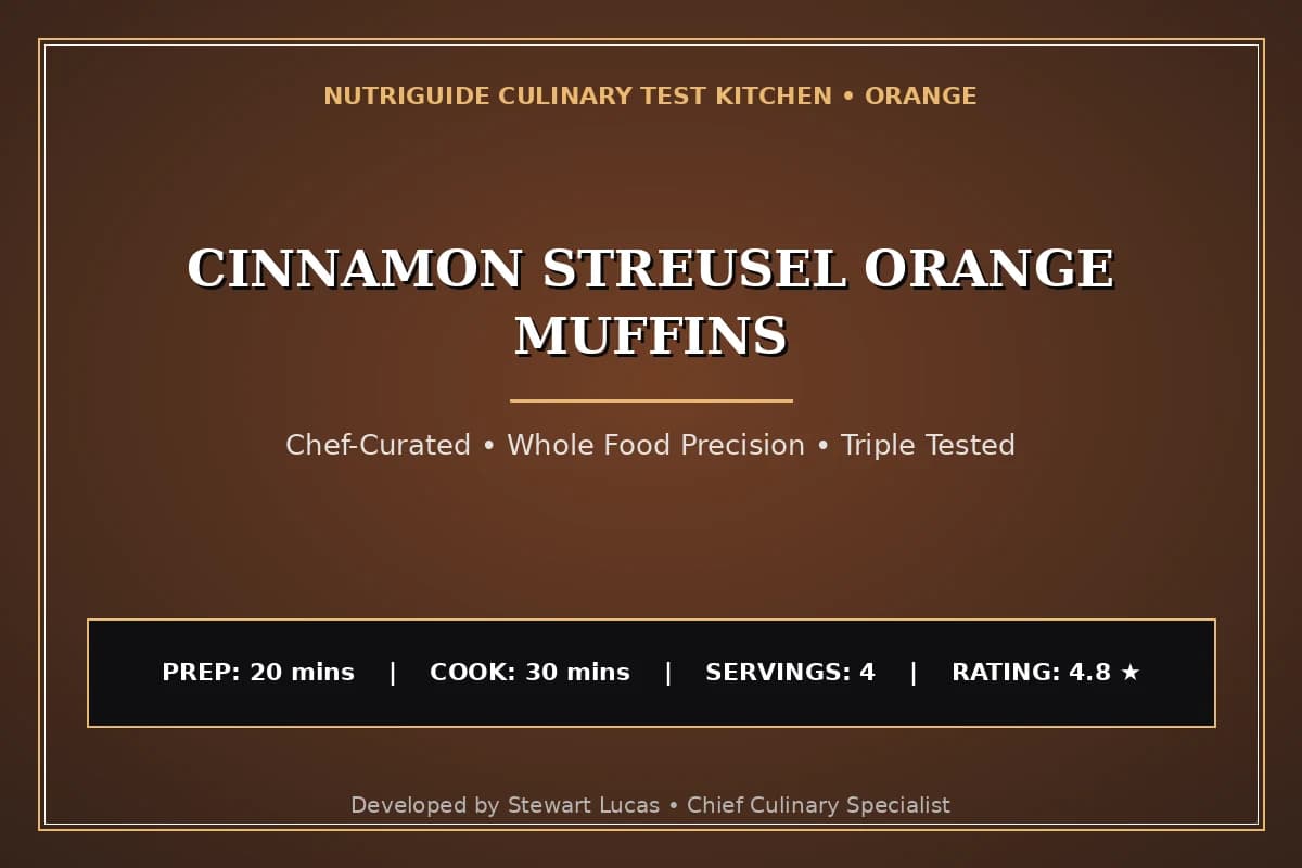 Cinnamon Streusel Orange Muffins