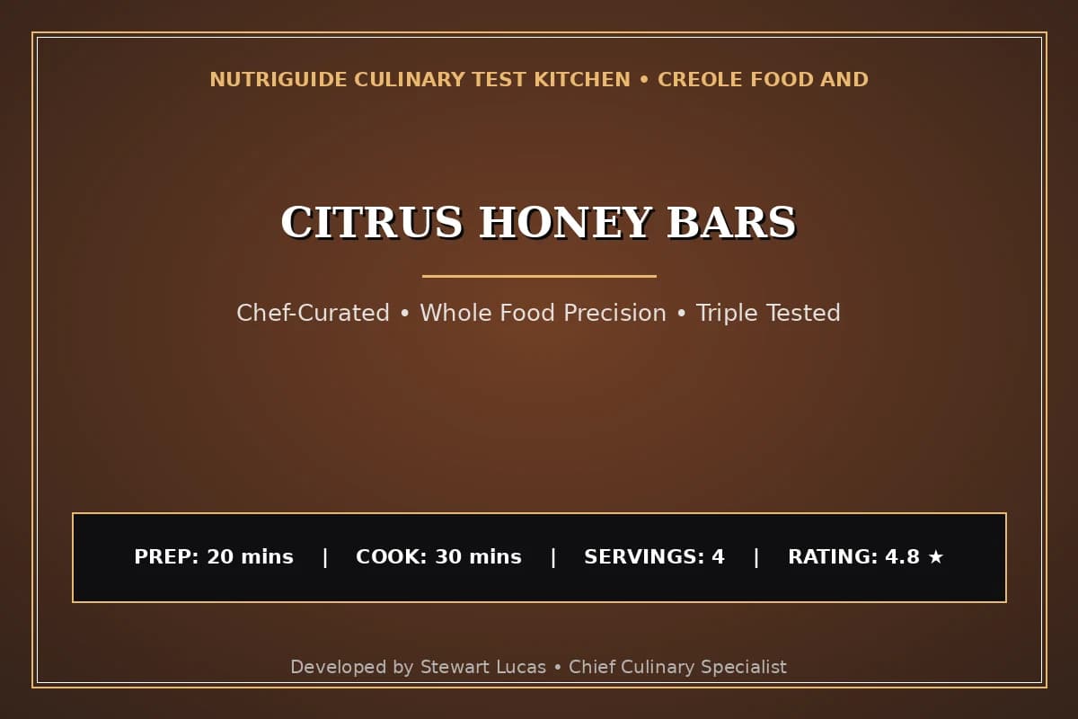 Citrus Honey Bars
