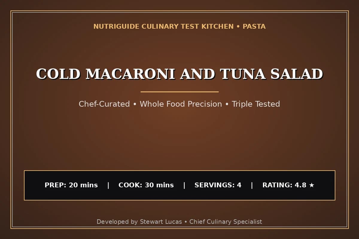 Cold Macaroni And Tuna Salad