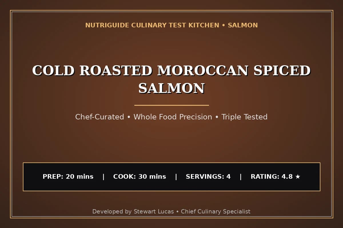 Cold Roasted Moroccan Spiced Salmon