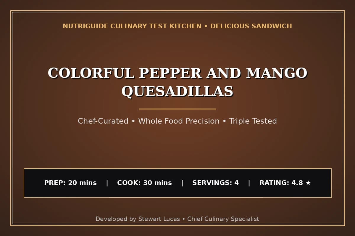 Colorful Pepper And Mango Quesadillas