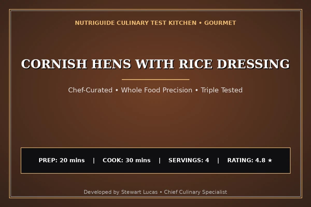 Cornish Hens With Rice Dressing