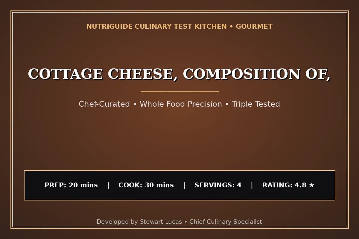 Cottage Cheese, Composition Of,
