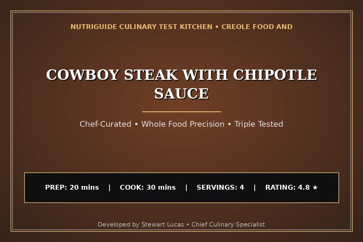 Cowboy Steak With Chipotle Sauce