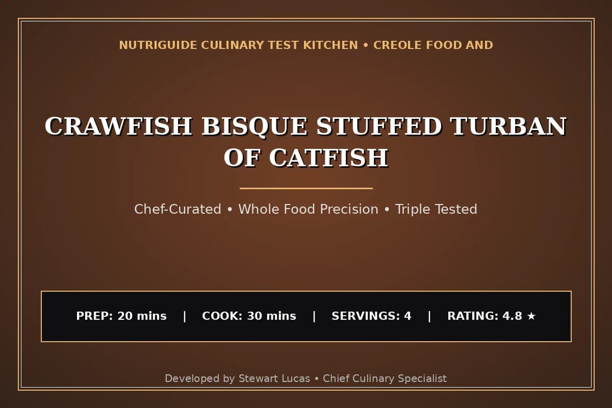 Crawfish Bisque Stuffed Turban Of Catfish