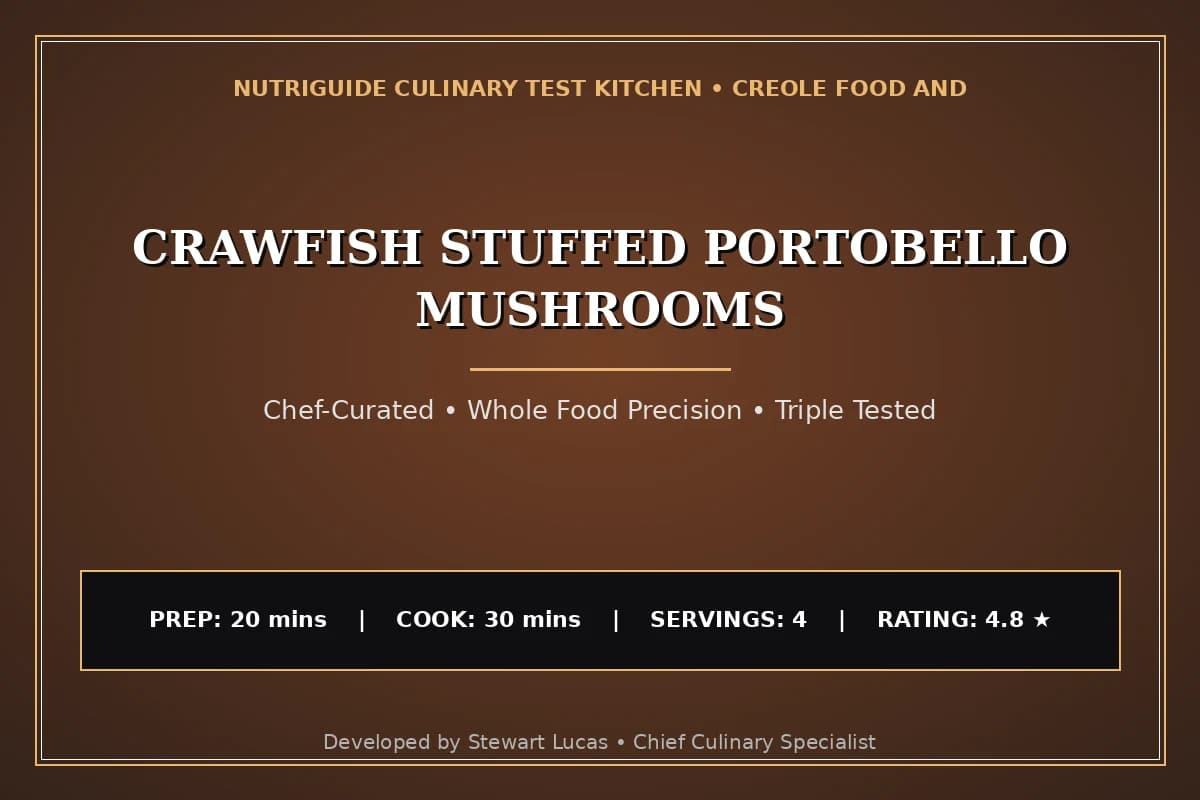 Crawfish Stuffed Portobello Mushrooms