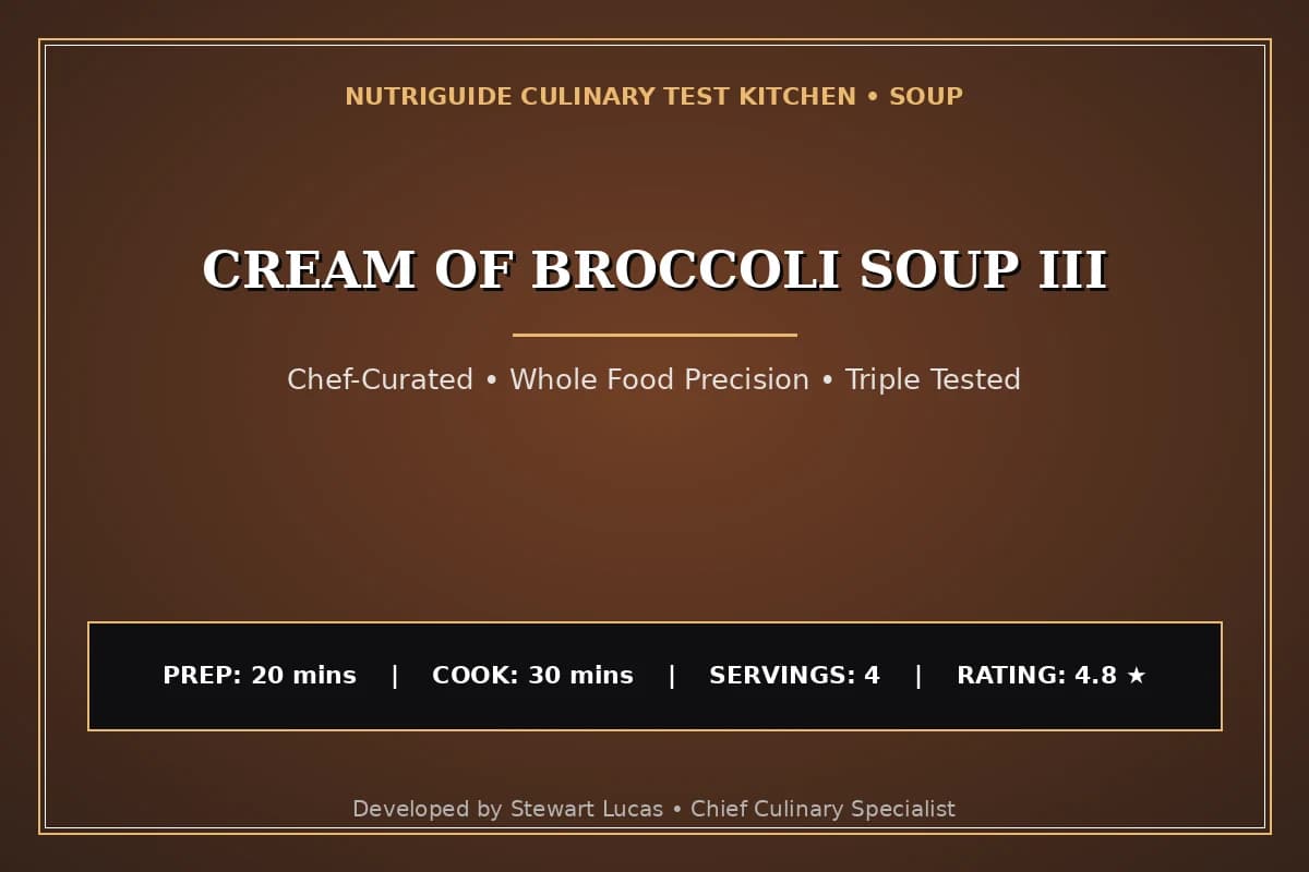 Cream Of Broccoli Soup Iii