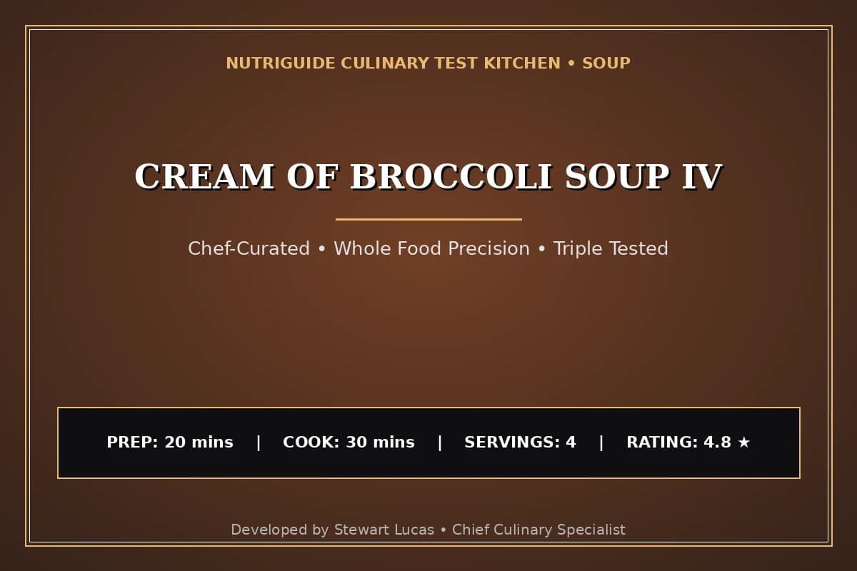 Cream Of Broccoli Soup Iv