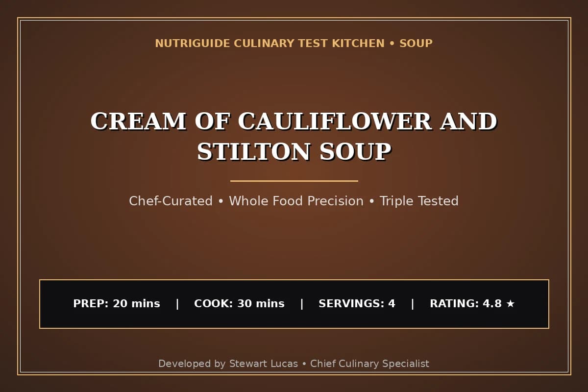 Cream Of Cauliflower And Stilton Soup