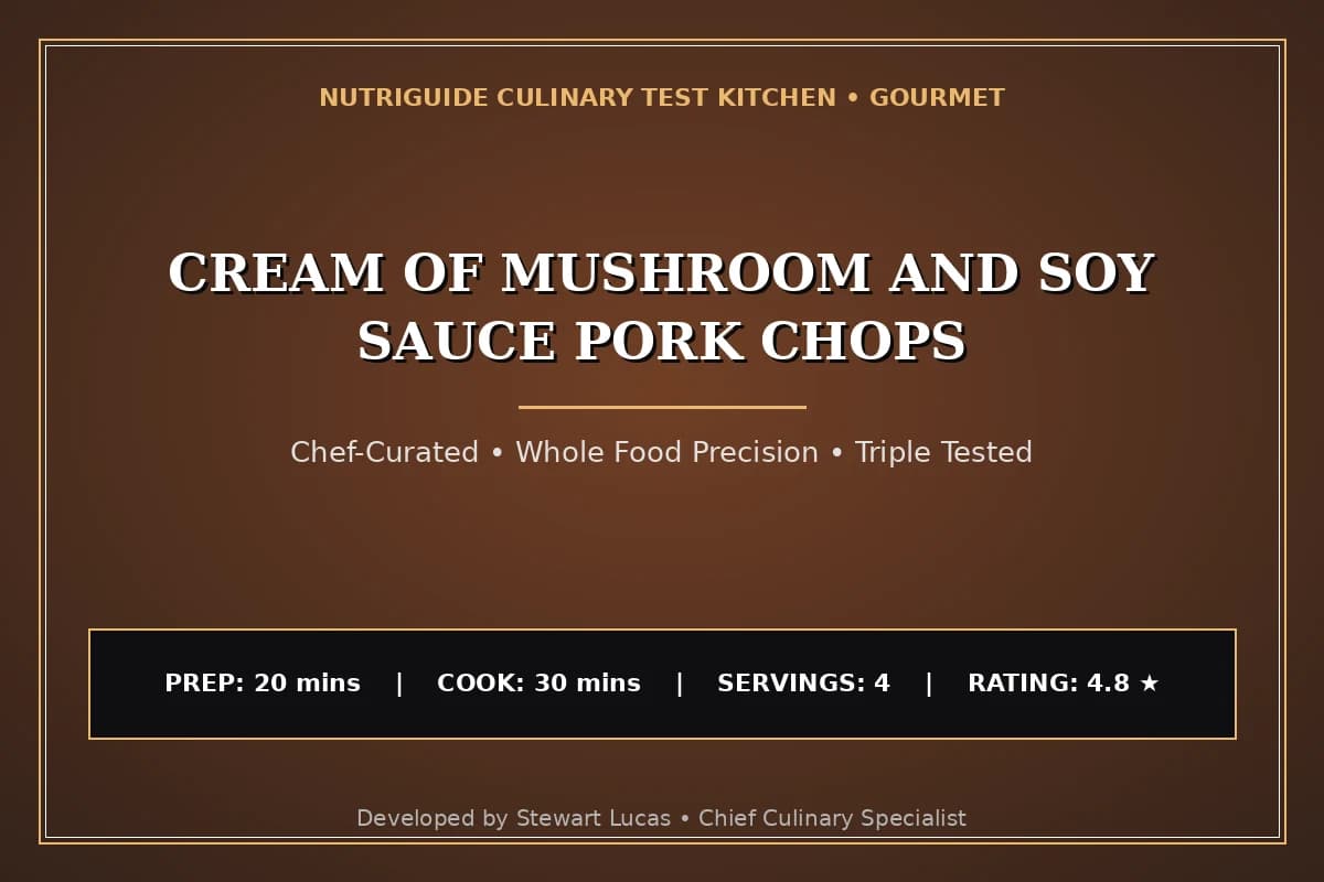 Cream Of Mushroom And Soy Sauce Pork Chops