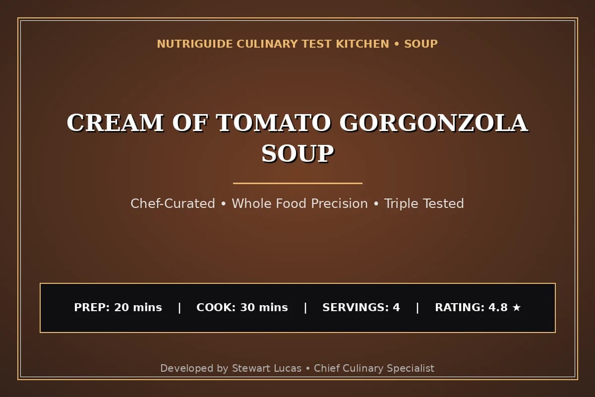 Cream Of Tomato Gorgonzola Soup