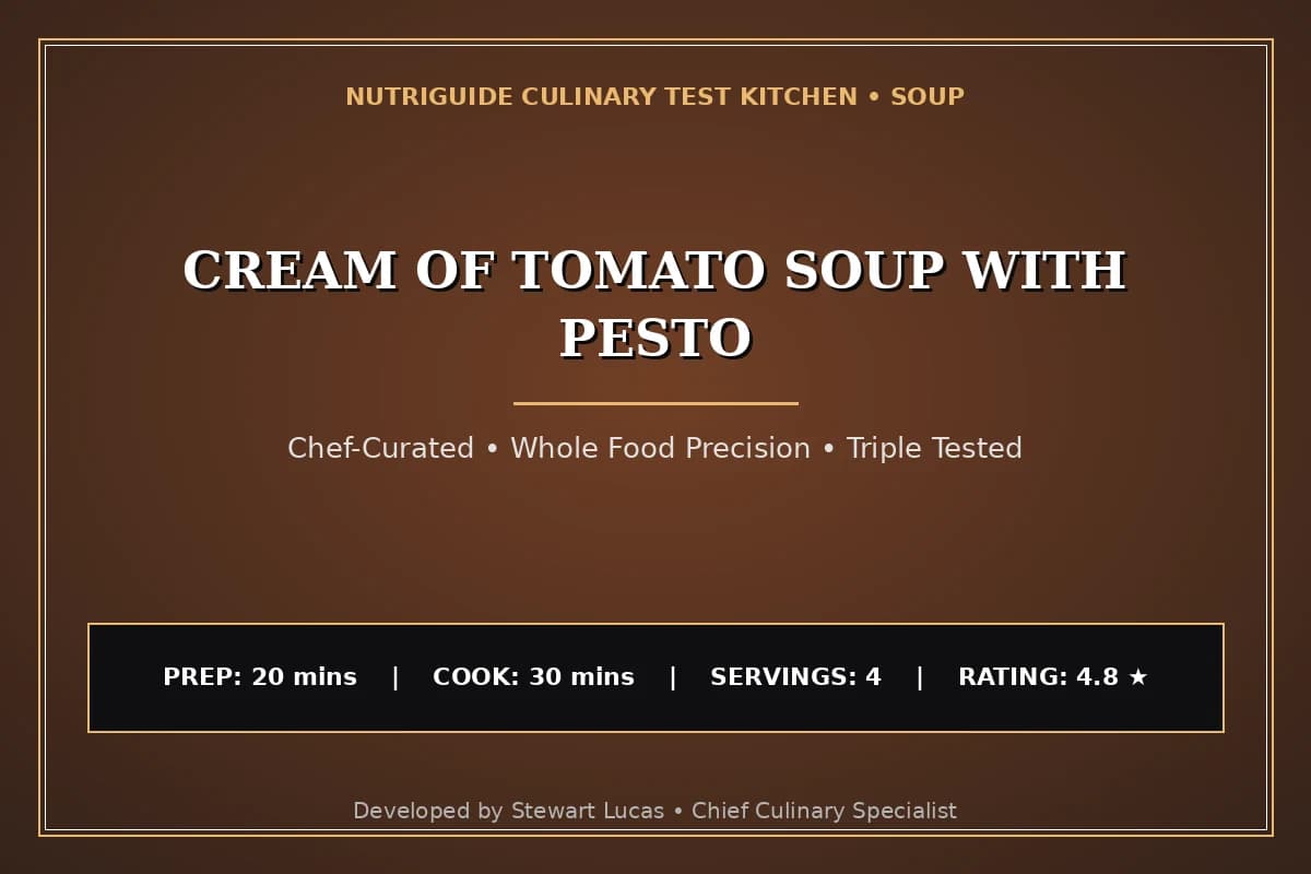 Cream Of Tomato Soup With Pesto
