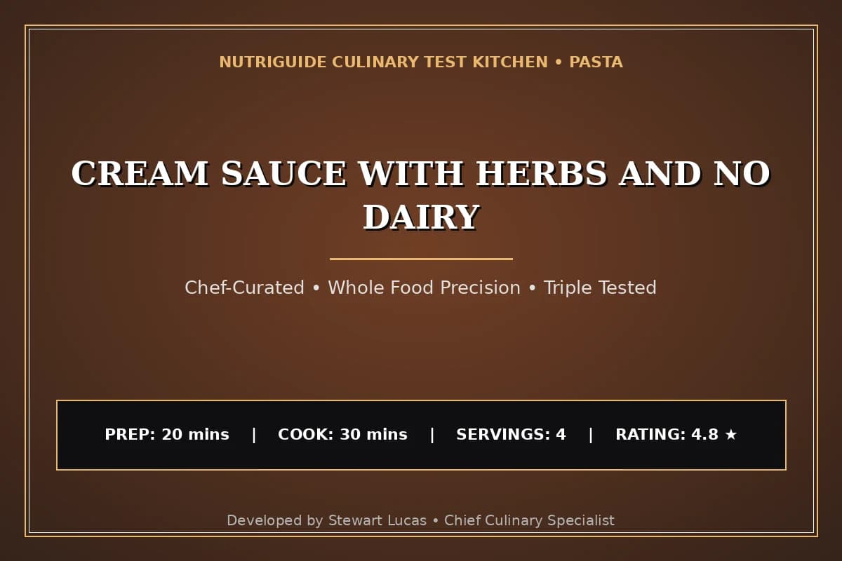 Cream Sauce With Herbs And No Dairy