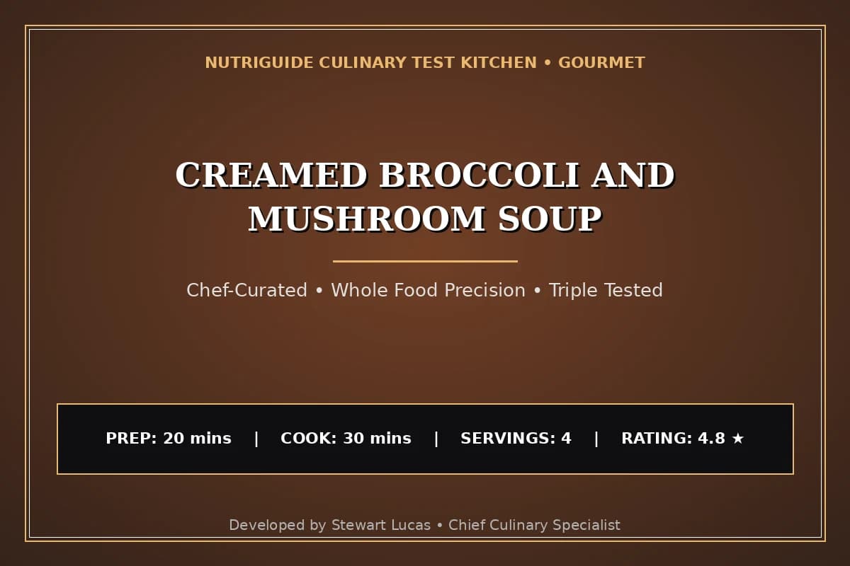 Creamed Broccoli And Mushroom Soup