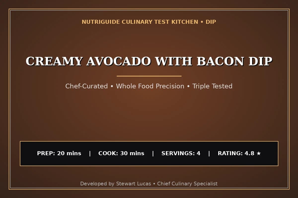 Creamy Avocado With Bacon Dip