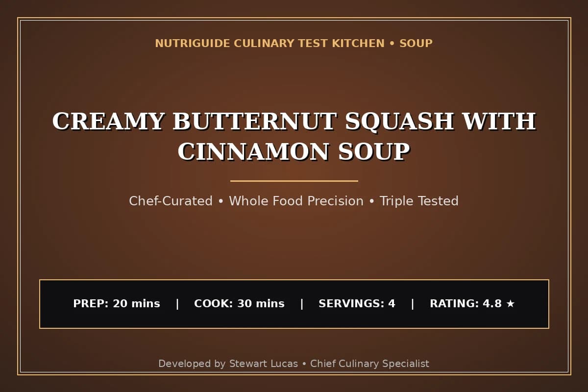 Creamy Butternut Squash With Cinnamon Soup
