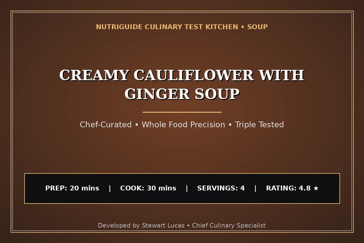 Creamy Cauliflower With Ginger Soup