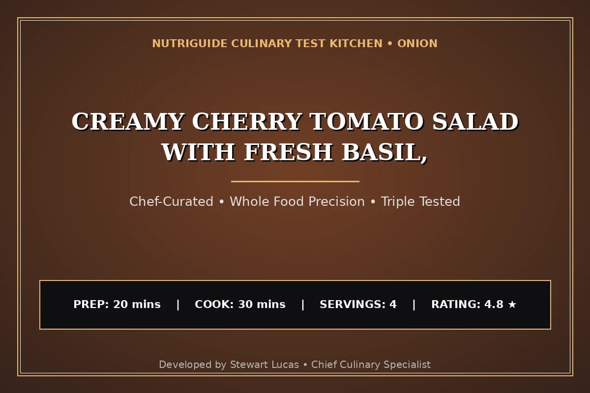 Creamy Cherry Tomato Salad With Fresh Basil,