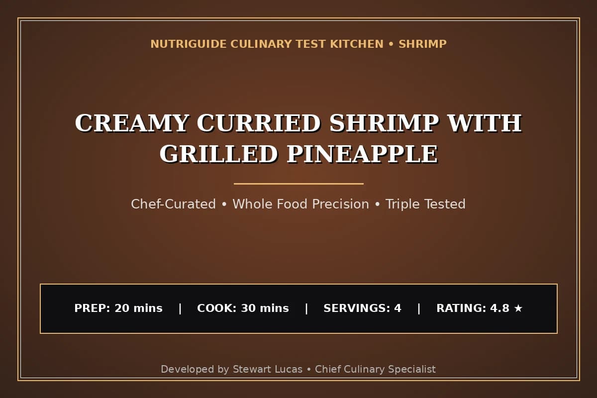 Creamy Curried Shrimp With Grilled Pineapple