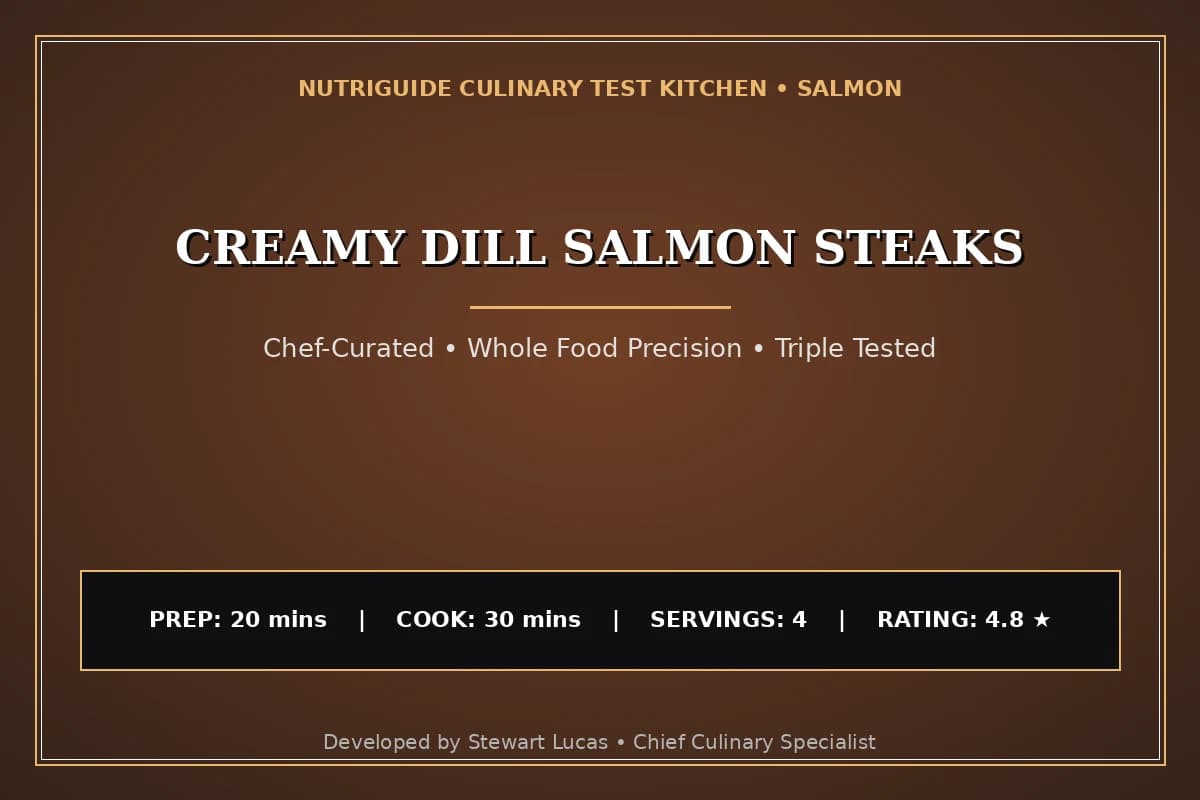 Creamy Dill Salmon Steaks