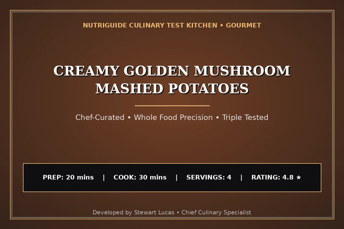 Creamy Golden Mushroom Mashed Potatoes