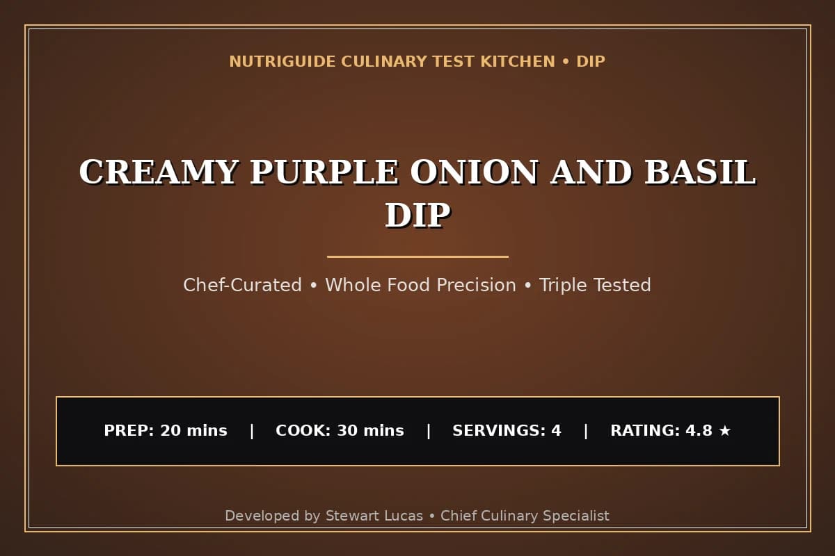 Creamy Purple Onion And Basil Dip