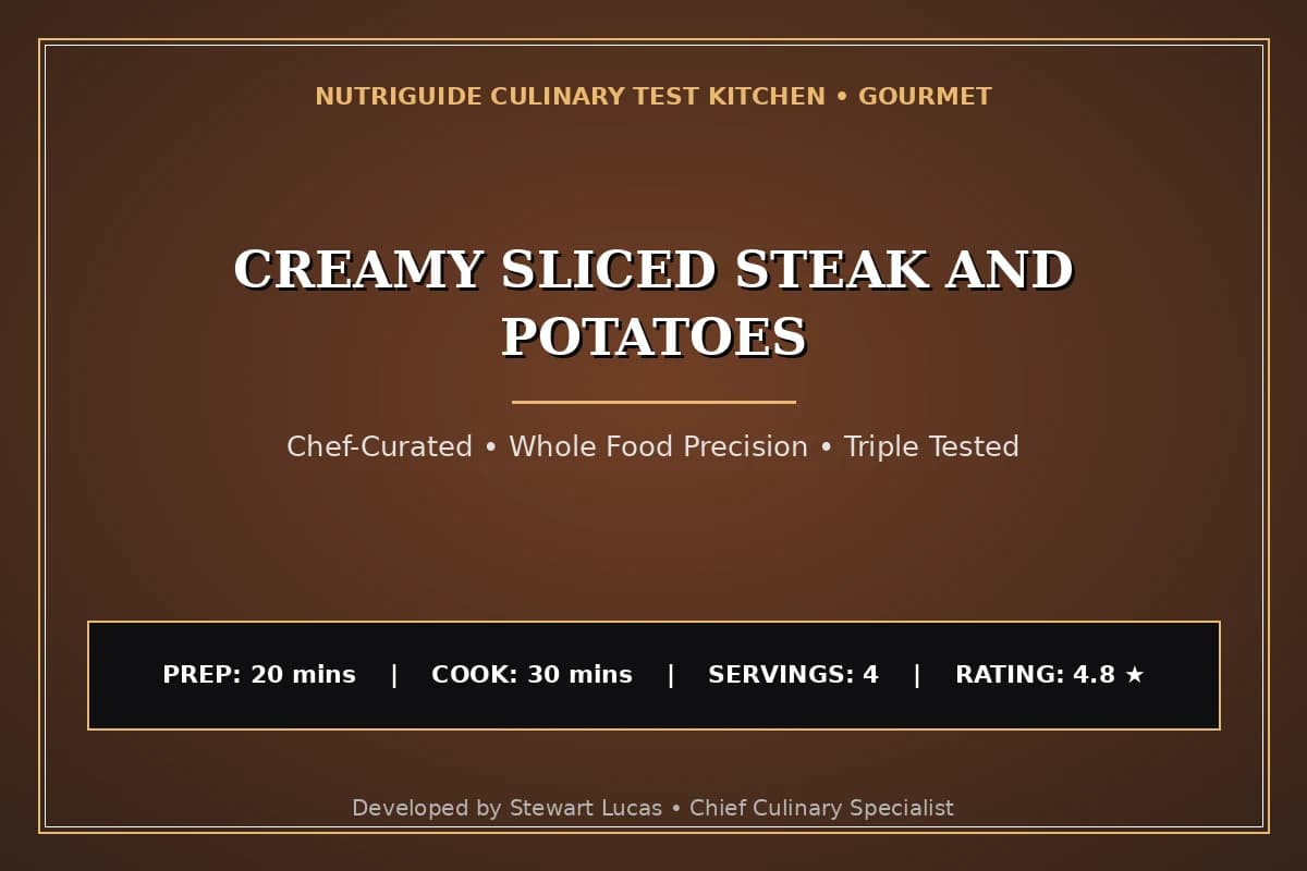 Creamy Sliced Steak And Potatoes