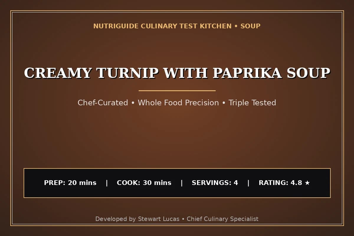 Creamy Turnip With Paprika Soup